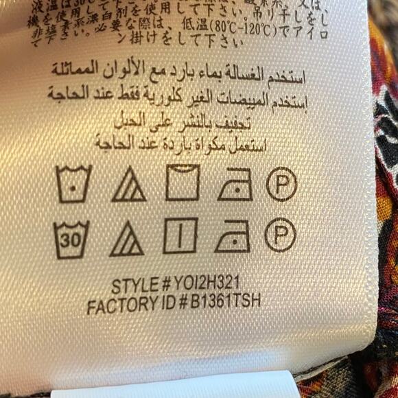 BCBG Ruffle Hem Culotte Pants Floral Boho Hippie XS - Picture 10 of 10